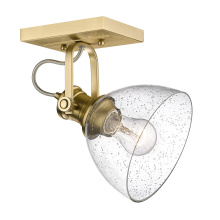 Golden 3118-1SF BCB-SD - Yep by Golden Lighting Hines 1-light Semi-Flush Mount in Brushed Champagne Brass